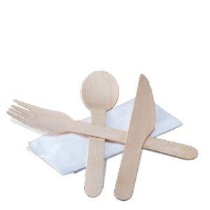 Wooden Cutlery Set Q Pac (1X25Pc)