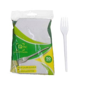 Plastic Fork White Q Pac(1X50)