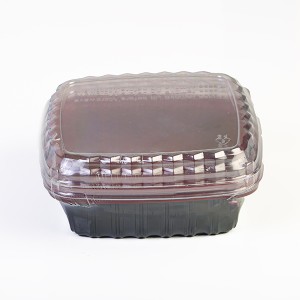 RED AND BLACK MICROWAVE CONTAINER 650 ML 1 x 5 PCS